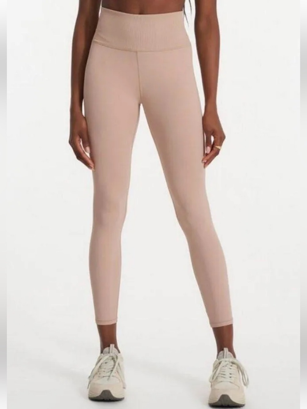 Vuori High-Waist Rib studio Leggings - Blush